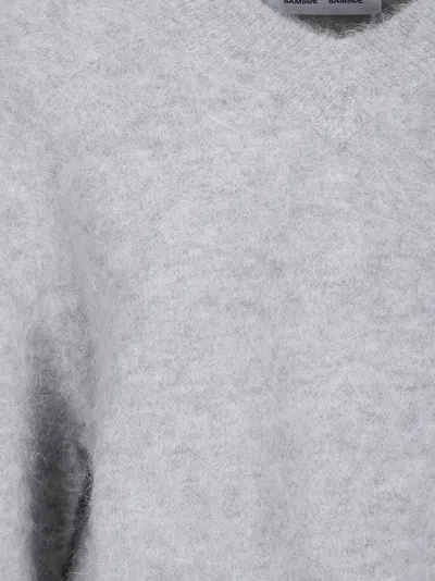 Samsoe & Samsoe V-neck Sweater In Grey