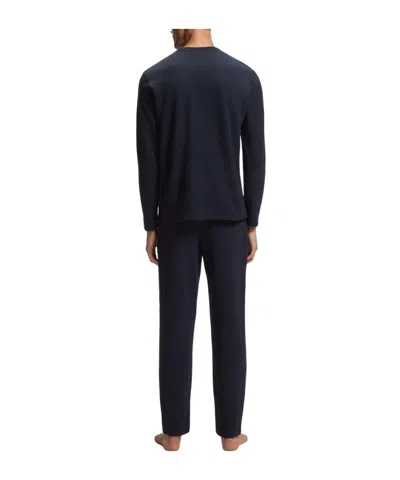 Hugo Boss Solid Color Sweatshirt In Blue