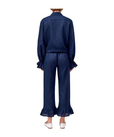 Sleeper Solidcolor Pajamas In Blue