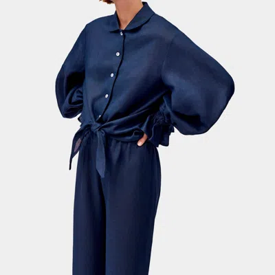 Sleeper Solidcolor Pajamas In Blue