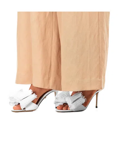 Machmach Solid Heeled Mules In White