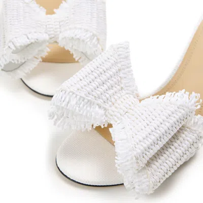 Machmach Solid Heeled Mules In White