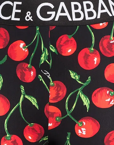 Dolce & Gabbana Multi-colored Stretch Pants In Black