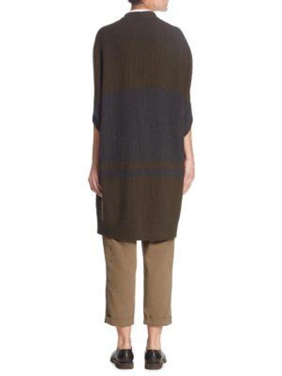 Shop Brunello Cucinelli Cashmere Cape Jumper In Forest