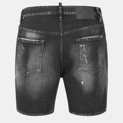 Dsquared2 Denim Shorts In Black