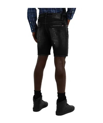 Dsquared2 Denim Shorts In Black