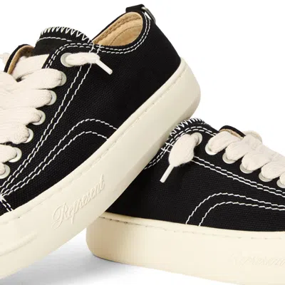 Represent Solid Color Low-top Trainers In Black