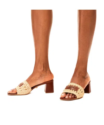 Versace Heeled Mules In Multi