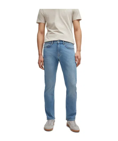 Hugo Boss Lightblue Washed Denim Jeans In Blue