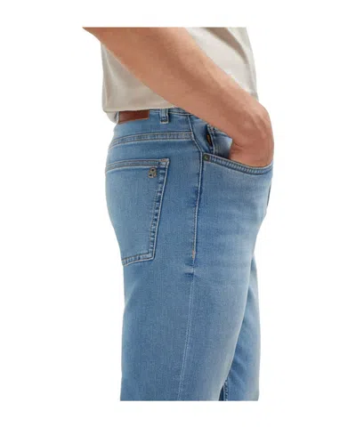 Hugo Boss Lightblue Washed Denim Jeans In Blue