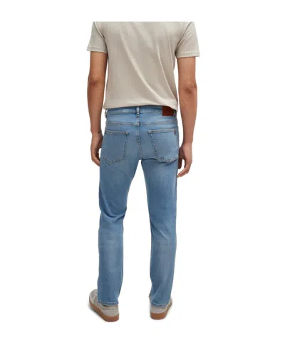 Hugo Boss Lightblue Washed Denim Jeans In Blue