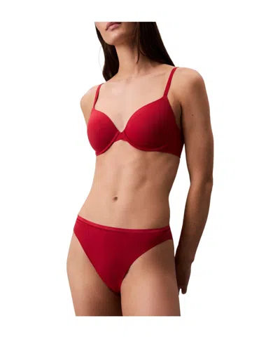 Calvin Klein Smoothmolded Bra In Red