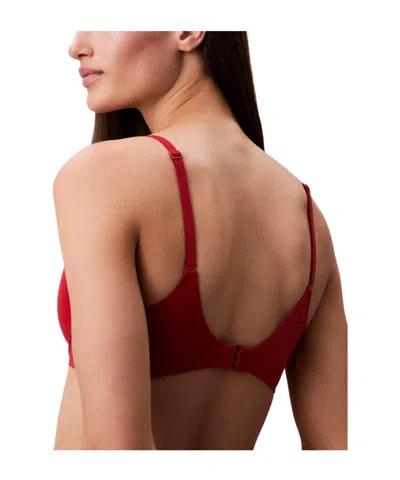 Calvin Klein Smoothmolded Bra In Red