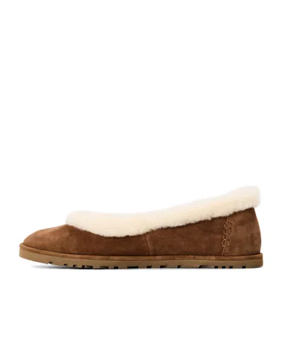 Ugg Solid Color Ballet Flat In Brown