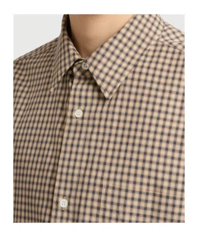 Marni Beige Micro-check Shirt In Multi