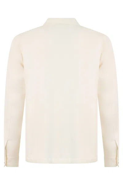 Herno Zip-up Collared Jacket In White