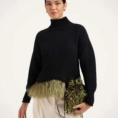 La Doublej Dustbag Pochette In Solid Green