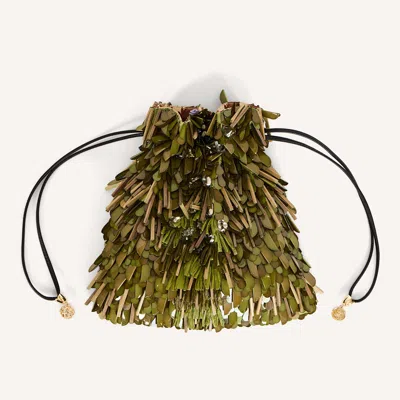 La Doublej Dustbag Pochette In Solid Green