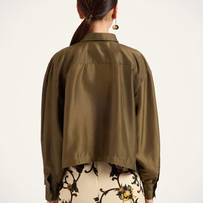 La Doublej La Scala Shirt In Solid Moss Green