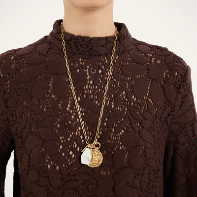 La Doublej Lacey Make An Exit Top In Brown