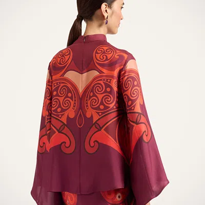 La Doublej Make An Exit Top In Alchemy Placée Dark Red