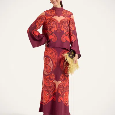 La Doublej Make An Exit Top In Alchemy Placée Dark Red