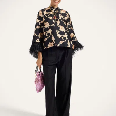 La Doublej Make An Exit Top In Buttercup Black