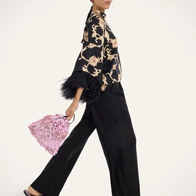 La Doublej Make An Exit Top In Buttercup Black