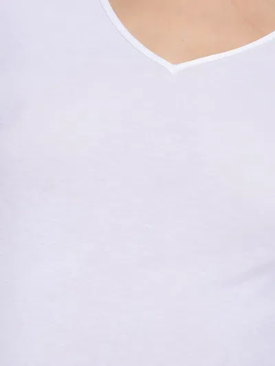 Hanro V-neck T-shirt In White