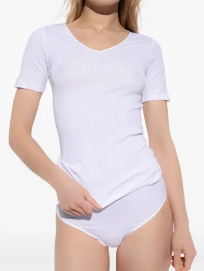 Hanro V-neck T-shirt In White