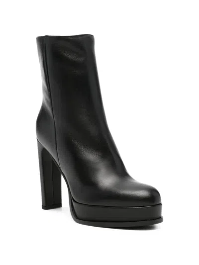 Chantal Platform Ankle Boots In Black