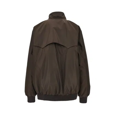 Prada Padded Re-nylon Oversized Bomber Jacket In Brown