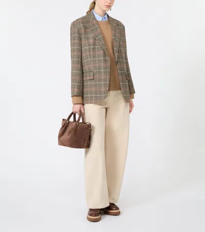 Weekend Max Mara Virgin Wool-blend Blazer In Beige