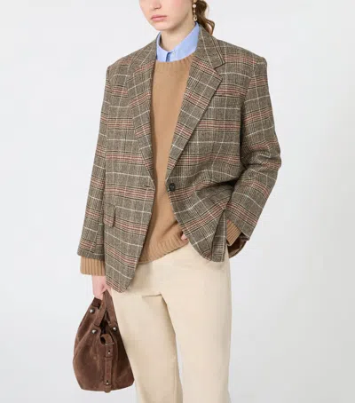 Weekend Max Mara Virgin Wool-blend Blazer In Beige
