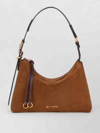 Etro Suede Buckled Shoulder Bag