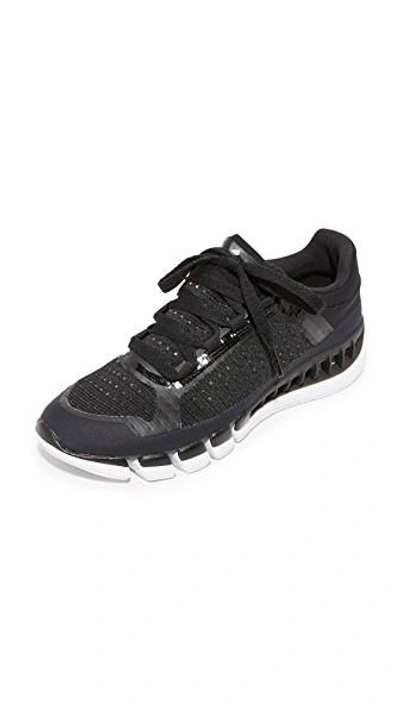 Shop Adidas By Stella Mccartney Clima Cool Sneakers In Black & White/solid Grey