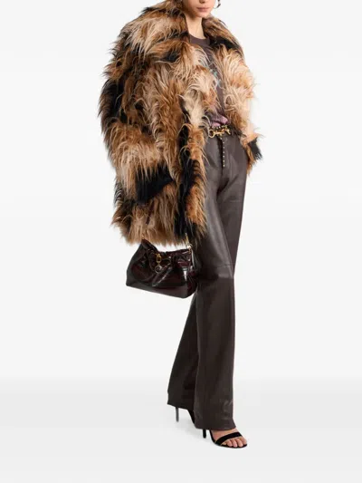 Etro Alpaca-wool Coat In Brown