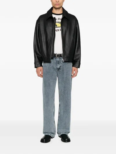 Second / Layer Solo Leather Jacket In Black