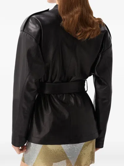 Versace Leather Blouson In 블랙