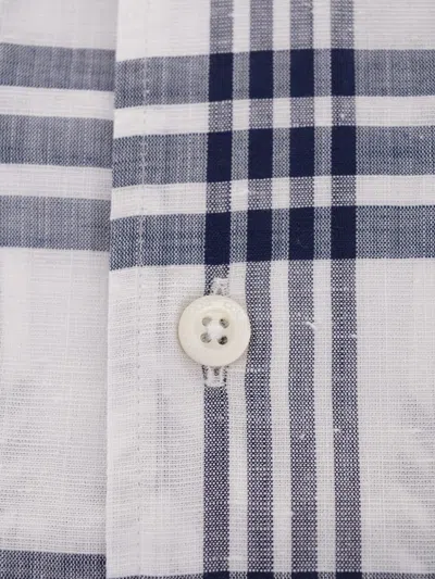 Corneliani Check-pattern Short-sleeved Shirt In Multi