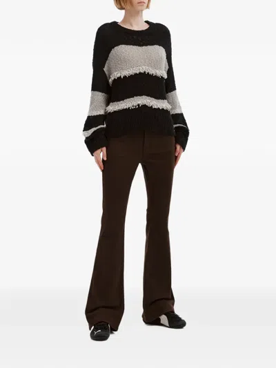Izzue Flared Trousers In 브라운
