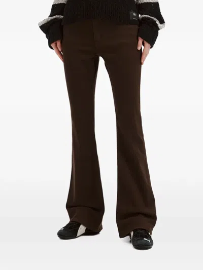 Izzue Flared Trousers In 브라운