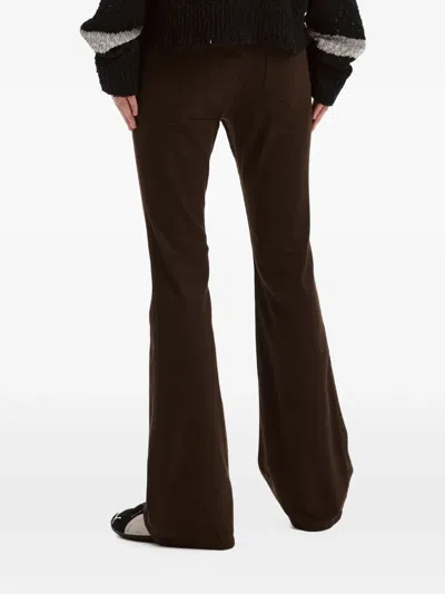Izzue Flared Trousers In 브라운