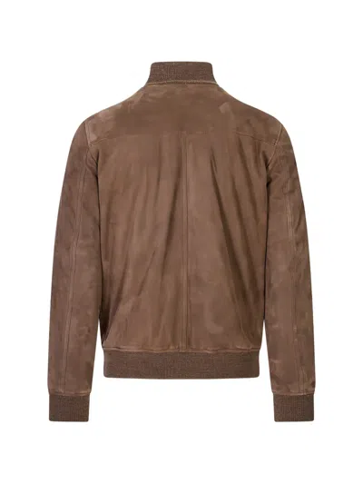 Stewart Button-up Suede Jacket In 브라운