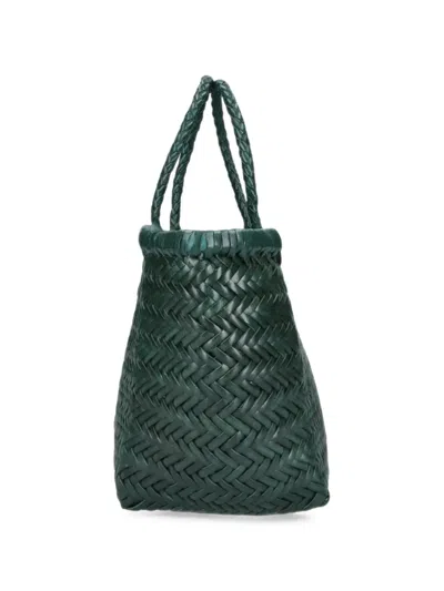 Dragon Diffusion Woven Leather Tote Bag In Pattern