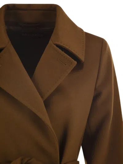 Max Mara Double-breasted Wool Coat In Brown