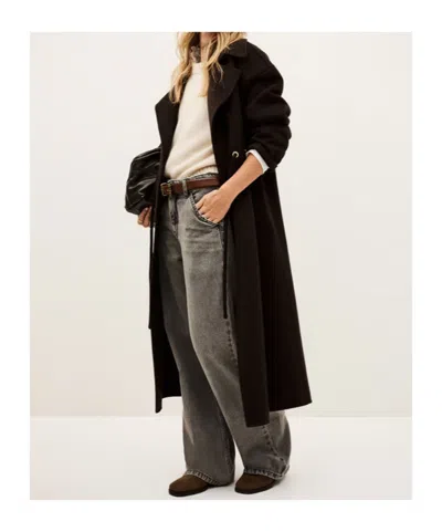 Bash Belted Coat In Black