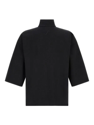 Thom Krom Ms 196 Oversized Half-zip Sweatshirt In Black