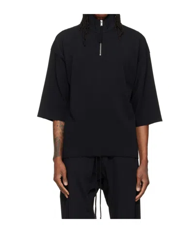 Thom Krom Ms 196 Oversized Half-zip Sweatshirt In Black