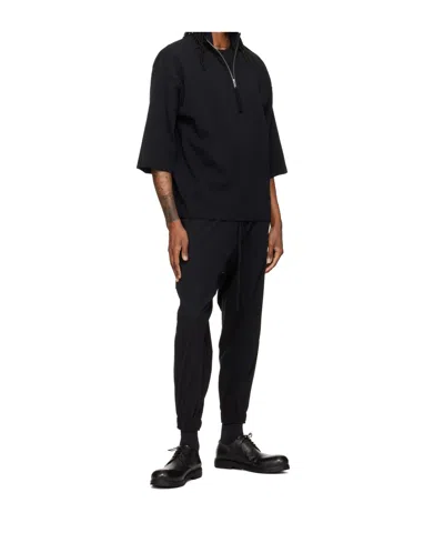 Thom Krom Ms 196 Oversized Half-zip Sweatshirt In Black